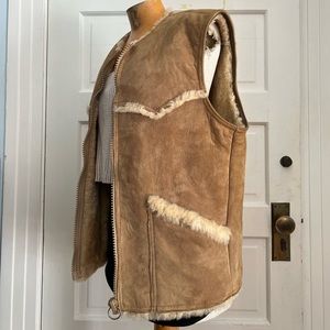 Suede fur vest